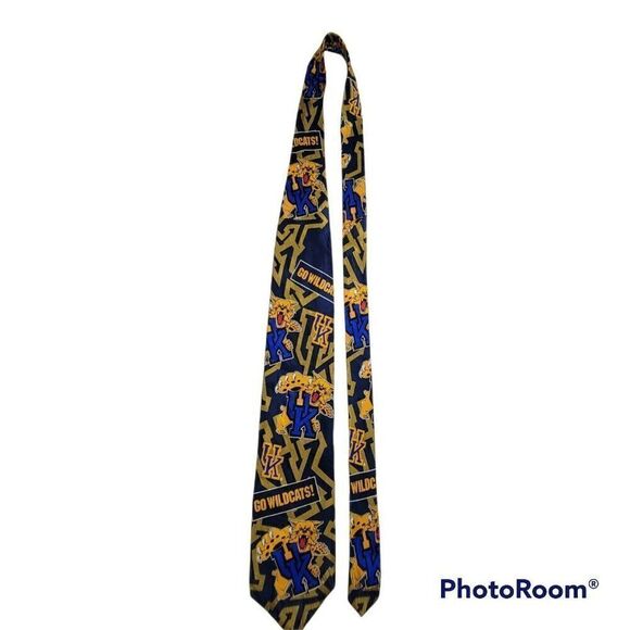 Vtg University of Kentucky Wildcats Tie Necktie UK Ralph Marlin 1995 Made in USA - Picture 4 of 12